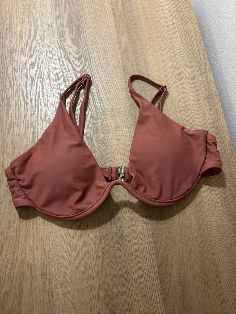 SHEIN Rusty Rose Underwire Bikini Top